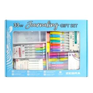 NIB Zebra 33-piece Journaling Gift Set